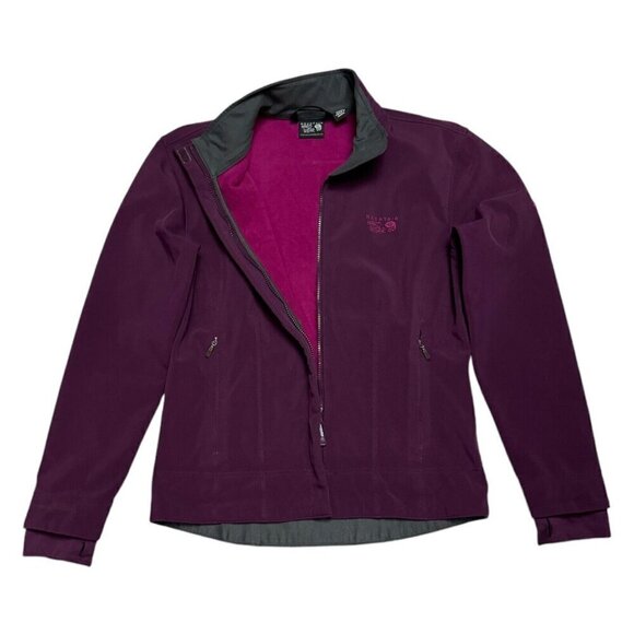 Mountain Hardwear Purple Fleece Lined Shell Waterproof Rain Windbreaker Jacket - Picture 1 of 6